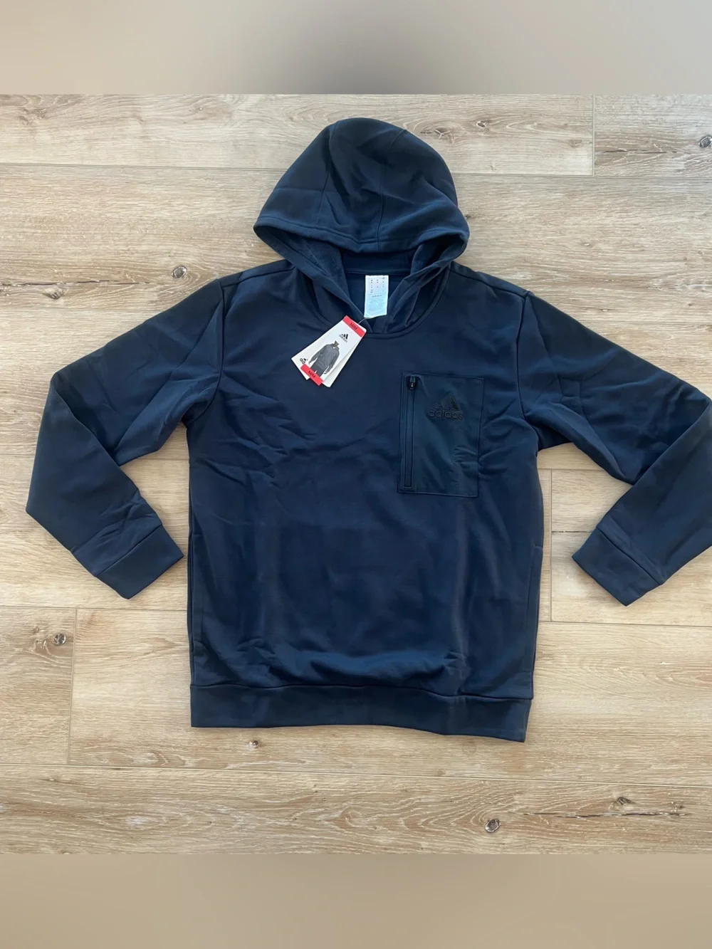 NWT Adidas M Pocket Hoodie - Navy